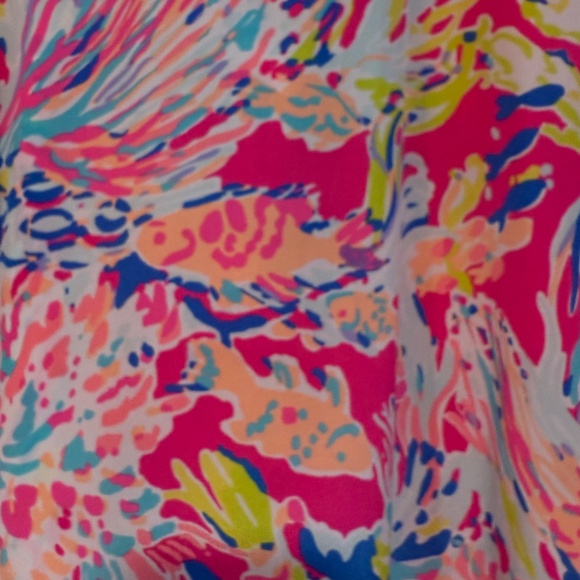 Lilly PULITZER EUC Lettie Silk Caftan top Size L/XL - Picture 4 of 9